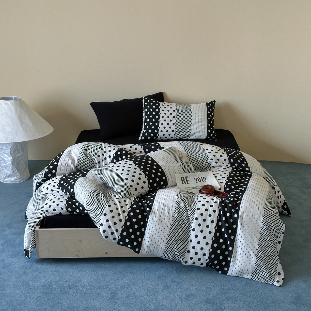 91家纺网 家纺一手货源 找家纺 （总）山舍家居 2026新款全棉A类双层纱四件套元气波点【会员➖20元 含包装价格】