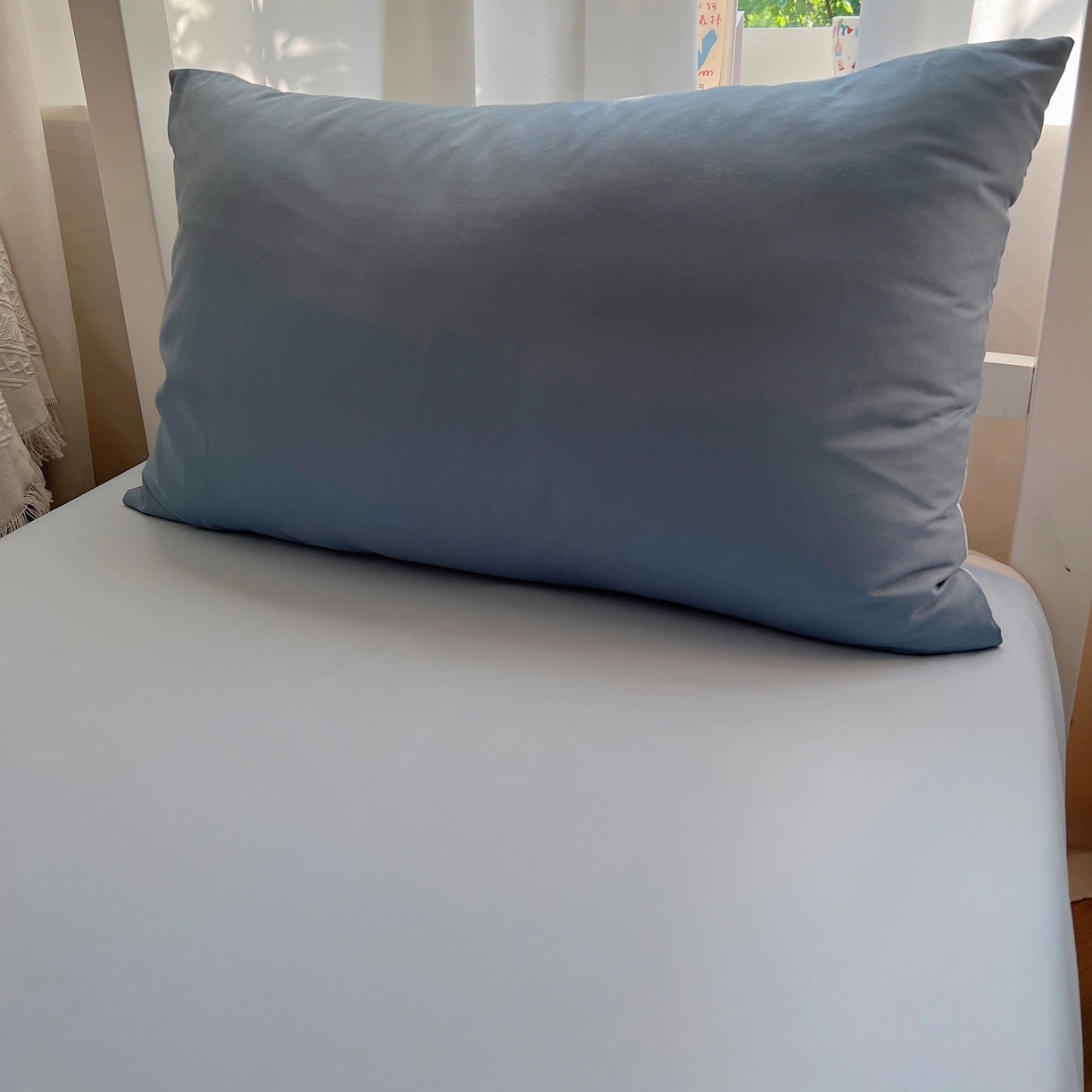 91家纺网 家纺一手货源 找家纺 缦绣阁家纺 2026新款亲肤水洗棉纯色四件套床单被罩被套单件学生宿舍上下铺单人三件套 月光雾兰