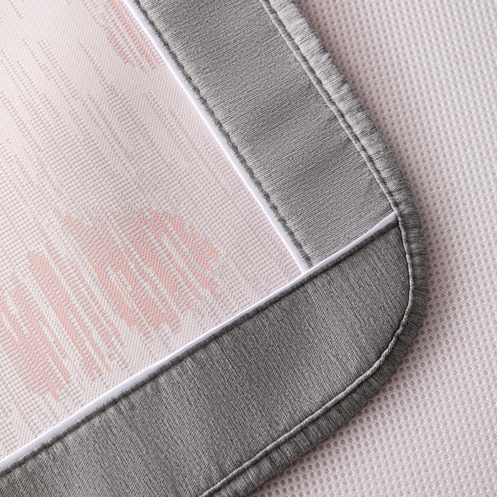 91家纺网 家纺一手货源 找家纺 小牛席业 2026新款爱心凉感冰丝席凉席席子(床笠款) 粉色