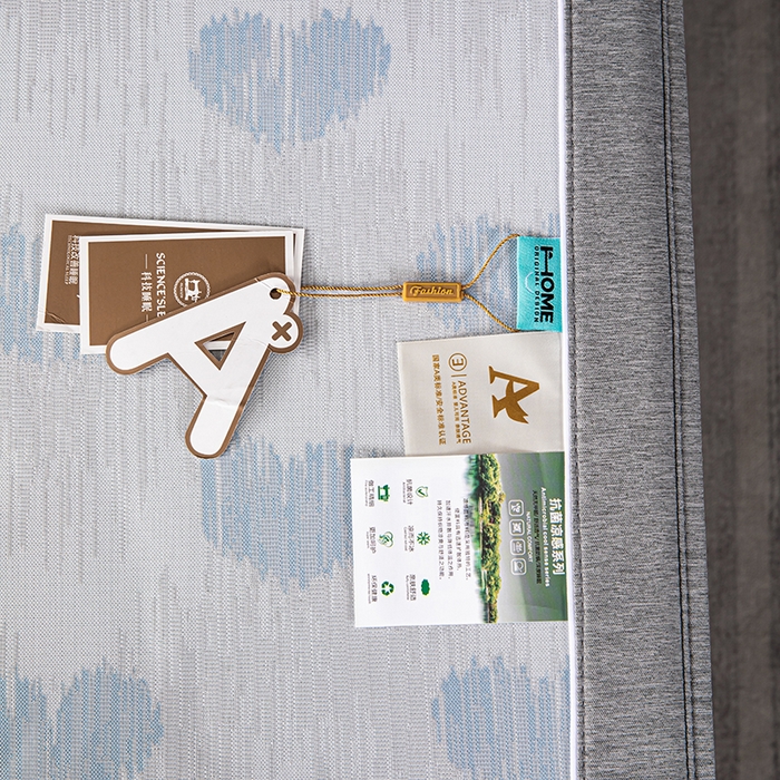 91家纺网 家纺一手货源 找家纺 小牛席业 2026新款爱心凉感冰丝席凉席席子(床笠款) 蓝色