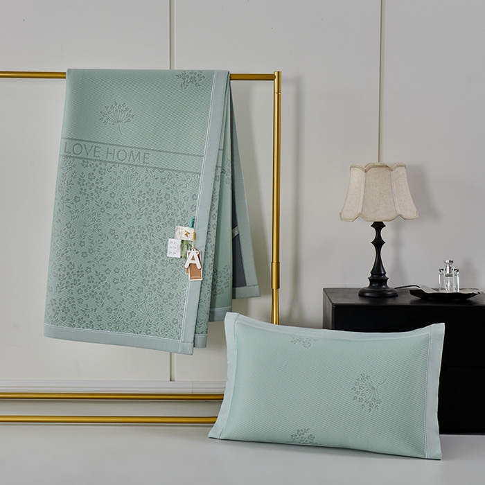 91家纺网 家纺一手货源 找家纺 小牛席业 2026新款韩版小碎花冷感豆豆席凉席席子 抹茶