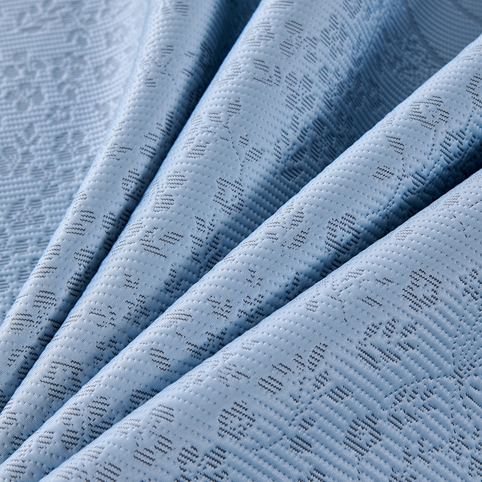 91家纺网 家纺一手货源 找家纺 小牛席业 2026新款韩版小碎花冷感豆豆席凉席席子 蓝色