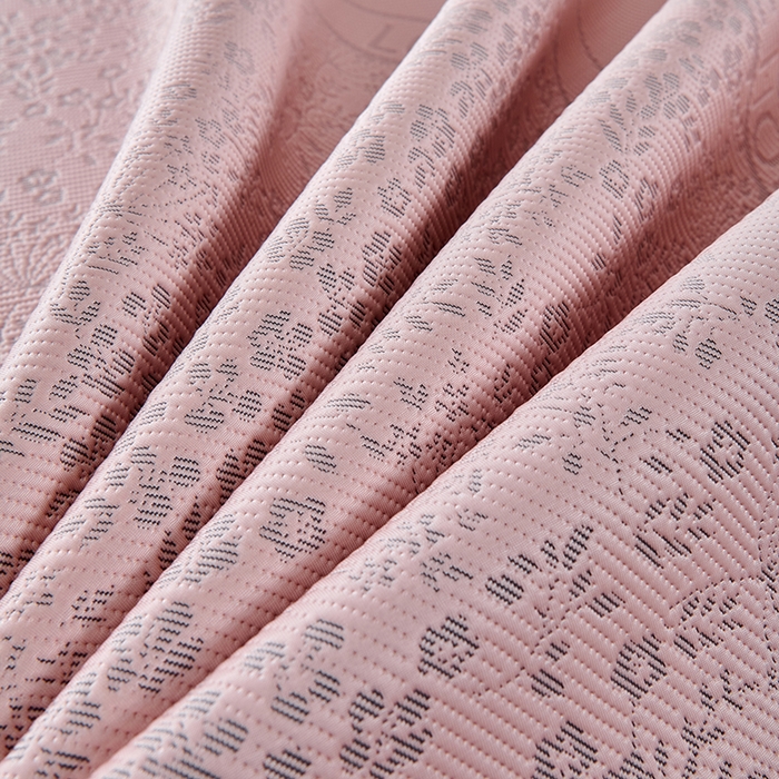 91家纺网 家纺一手货源 找家纺 小牛席业 2026新款韩版小碎花冷感豆豆席凉席席子(床笠款） 粉色