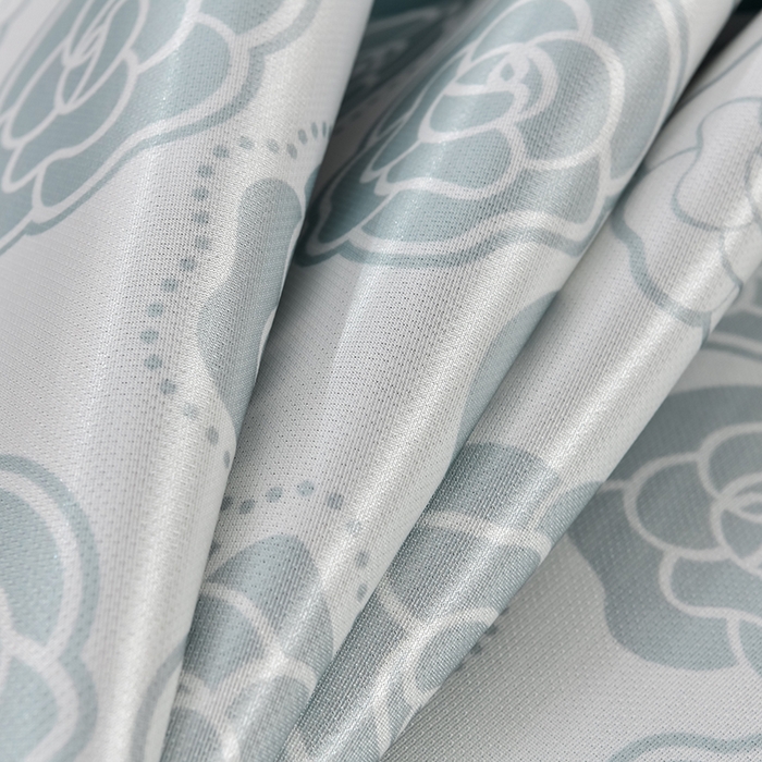 91家纺网 家纺一手货源 找家纺 小牛席业 2026新款加厚款碳光凉感印花冰丝席凉席席子 烂漫山茶花