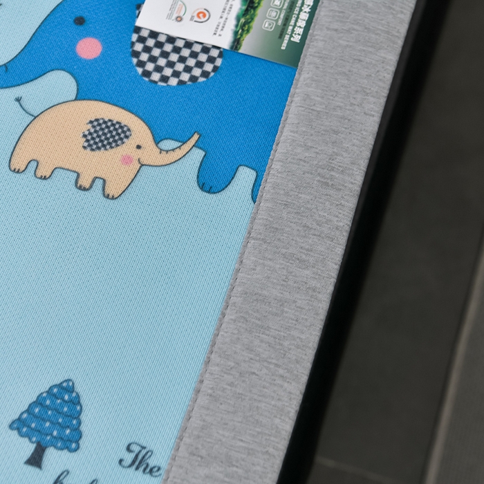 91家纺网 家纺一手货源 找家纺 小牛席业 2026新款加厚款碳光凉感印花冰丝席凉席席子 可爱小象