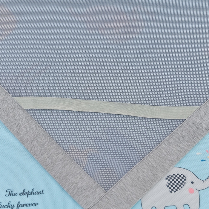 91家纺网 家纺一手货源 找家纺 小牛席业 2026新款加厚款碳光凉感印花冰丝席凉席席子 可爱小象