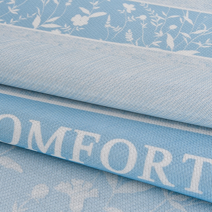 91家纺网 家纺一手货源 找家纺 小牛席业 2026新款加厚款碳光凉感印花冰丝席凉席席子 琉璃叶语-蓝色