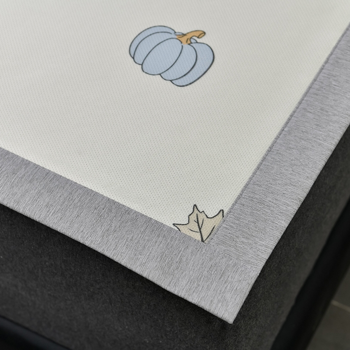 91家纺网 家纺一手货源 找家纺 小牛席业 2026新款加厚款碳光凉感印花冰丝席凉席席子 小号南瓜