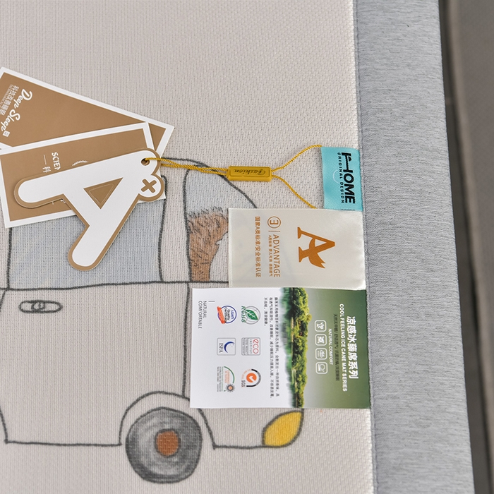 91家纺网 家纺一手货源 找家纺 小牛席业 2026新款加厚款碳光凉感印花冰丝席凉席席子 椰树大象