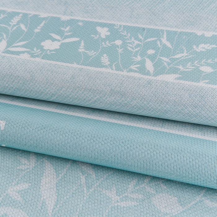 91家纺网 家纺一手货源 找家纺 小牛席业 2026新款加厚款碳光凉感印花冰丝席凉席席子 琉璃叶语-绿色