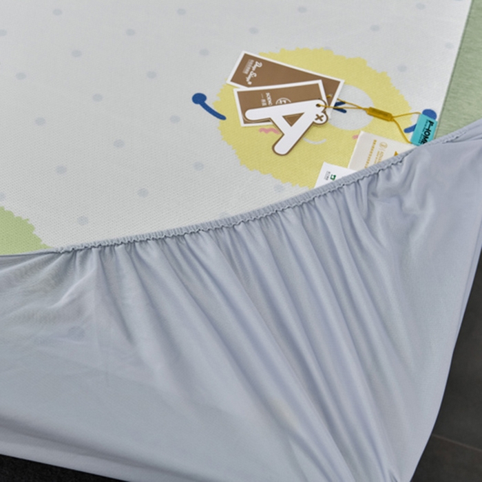 91家纺网 家纺一手货源 找家纺 小牛席业 2026新款加厚款碳光凉感印花冰丝席凉席席子(床笠款） 彩色煤球