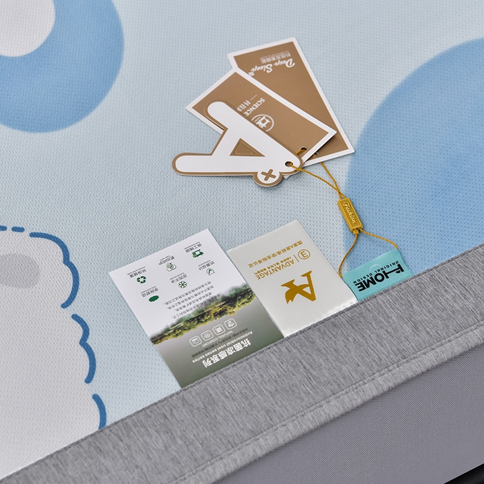 91家纺网 家纺一手货源 找家纺 小牛席业 2026新款加厚款碳光凉感印花冰丝席凉席席子(床笠款） 贝贝熊