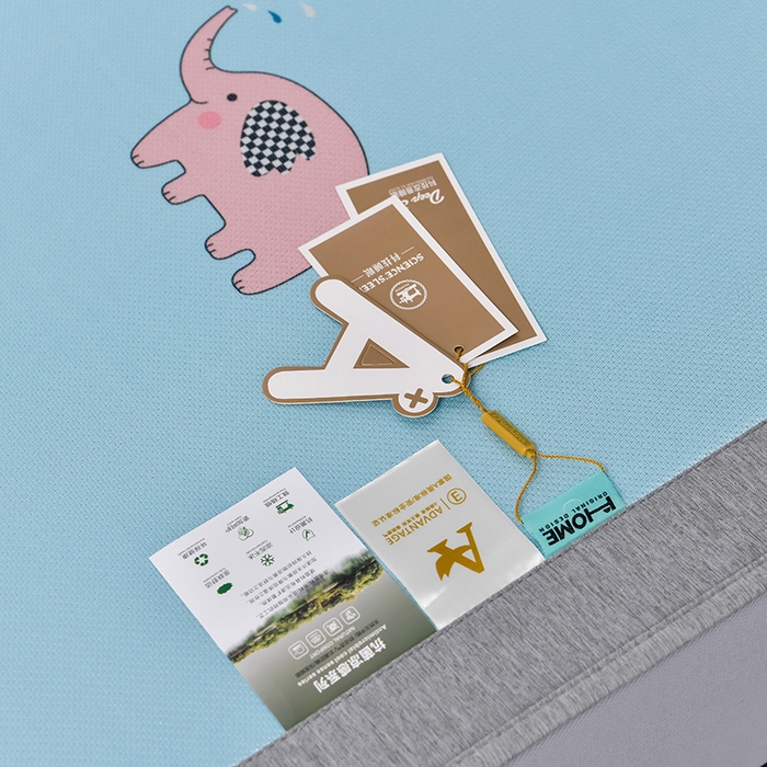 91家纺网 家纺一手货源 找家纺 小牛席业 2026新款加厚款碳光凉感印花冰丝席凉席席子(床笠款） 可爱小象