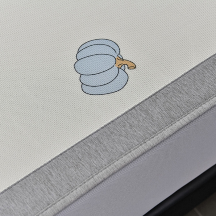 91家纺网 家纺一手货源 找家纺 小牛席业 2026新款加厚款碳光凉感印花冰丝席凉席席子(床笠款） 小号南瓜