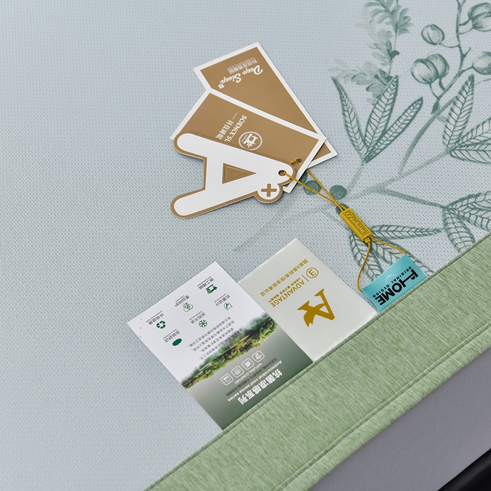 91家纺网 家纺一手货源 找家纺 小牛席业 2026新款加厚款碳光凉感印花冰丝席凉席席子(床笠款） 仙仙草