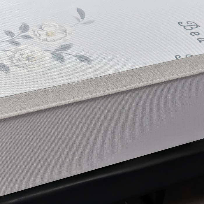 91家纺网 家纺一手货源 找家纺 小牛席业 2026新款加厚款碳光凉感印花冰丝席凉席席子(床笠款） 清新玫瑰