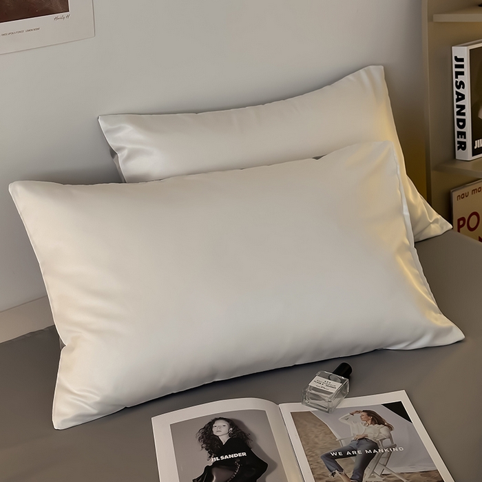 91家纺网 家纺一手货源 找家纺 （总）缦绣阁家纺  2026新款夏季轻奢水洗冰丝四件套真丝简约纯色被罩被套学生宿舍三件套-洛可可系列