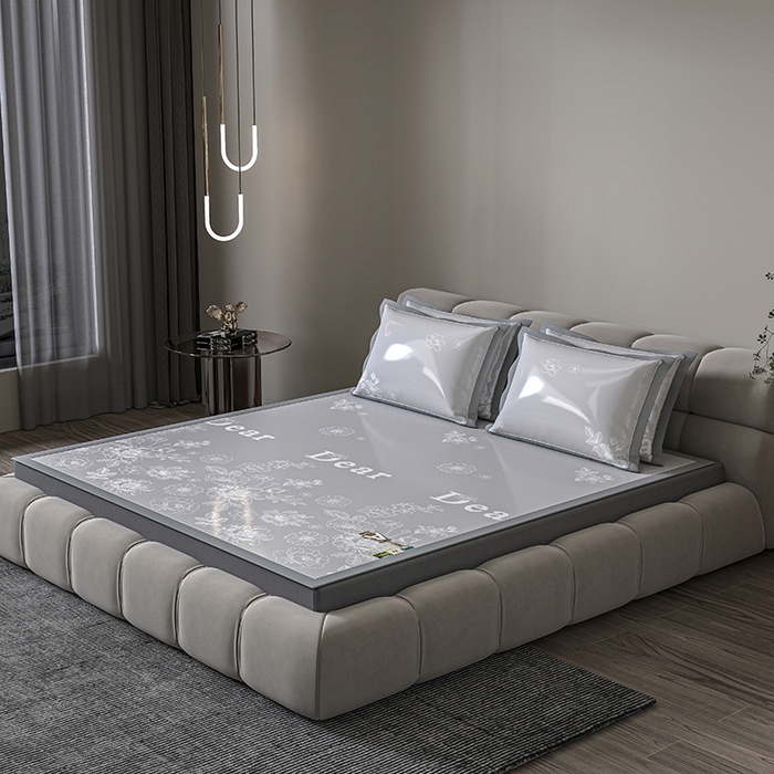 91家纺网 家纺一手货源 找家纺 （总）小牛席业 2026新款PE凉感轻奢赫本提花冰丝席凉席席子