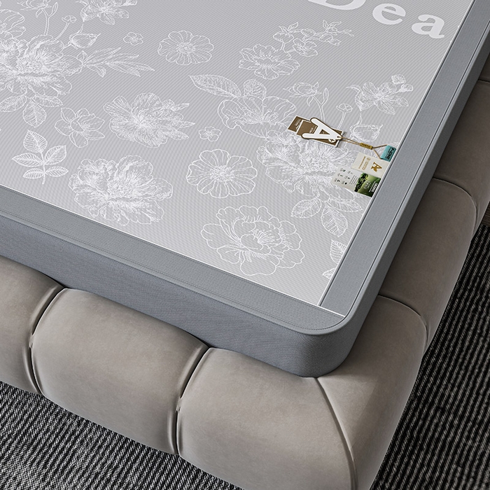 91家纺网 家纺一手货源 找家纺 （总）小牛席业 2026新款PE凉感轻奢赫本提花冰丝席凉席席子（床笠款）