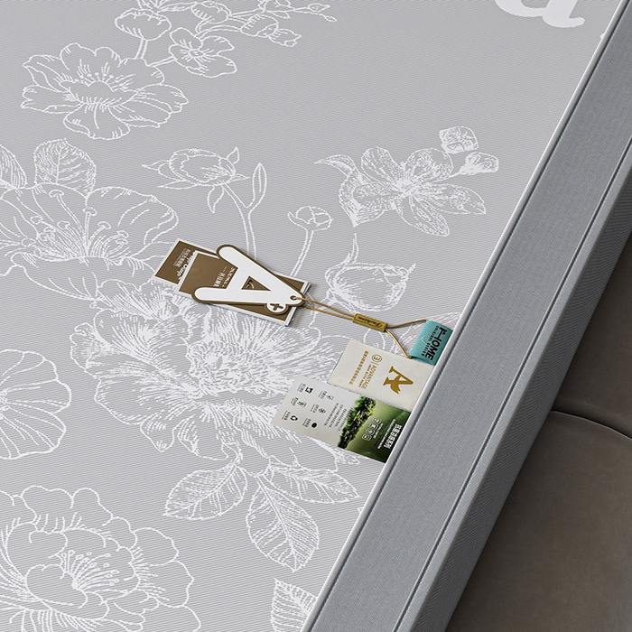 91家纺网 家纺一手货源 找家纺 小牛席业 2026新款PE凉感轻奢赫本提花冰丝席凉席席子（床笠款） 灰色