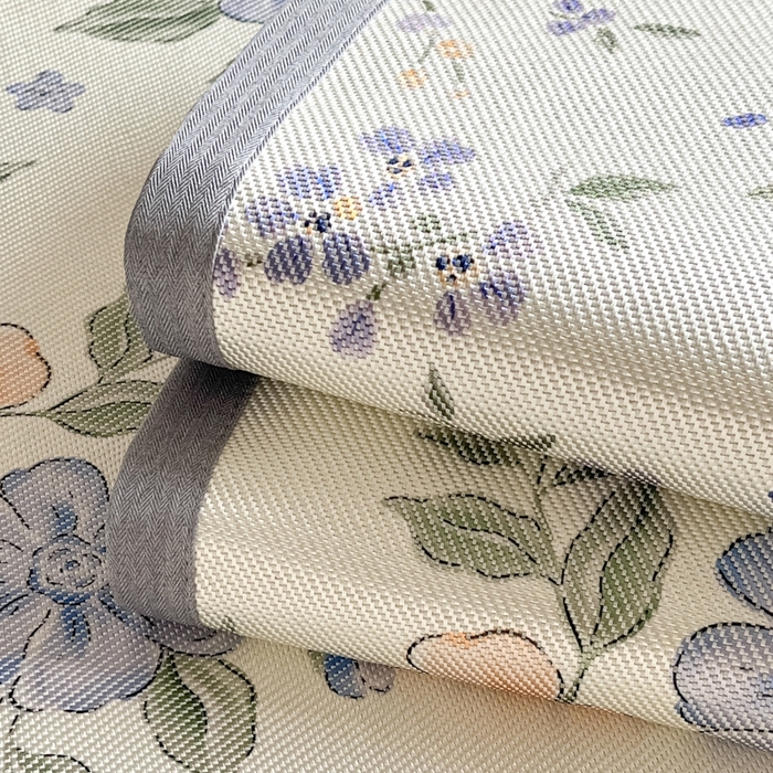 91家纺网 家纺一手货源 找家纺 （总）柒月家居 2026新款小清新印花冰藤系列凉席席子-平铺款