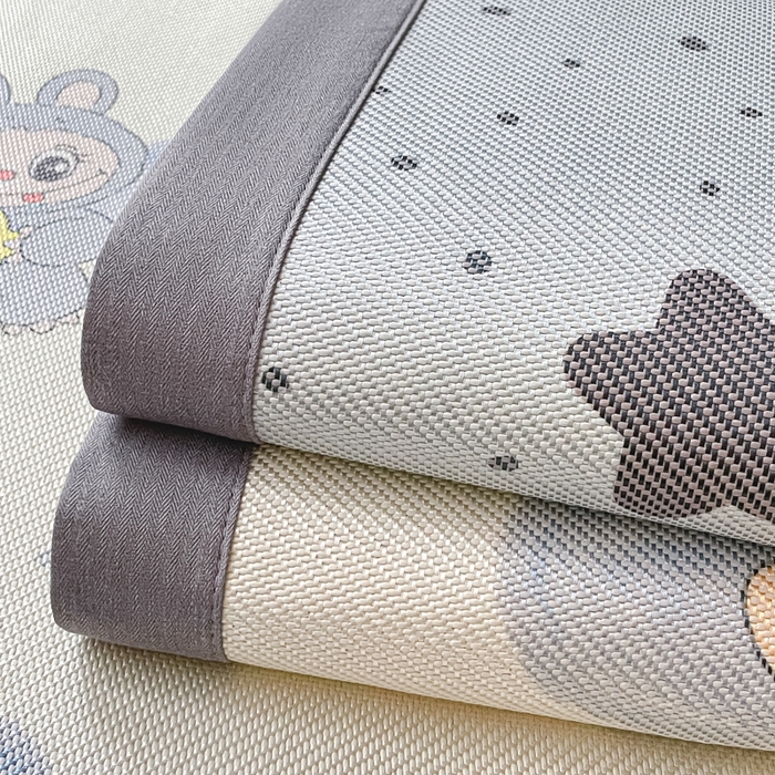 91家纺网 家纺一手货源 找家纺 柒月家居 2026新款小清新印花冰藤系列凉席席子-平铺款 爱心布布