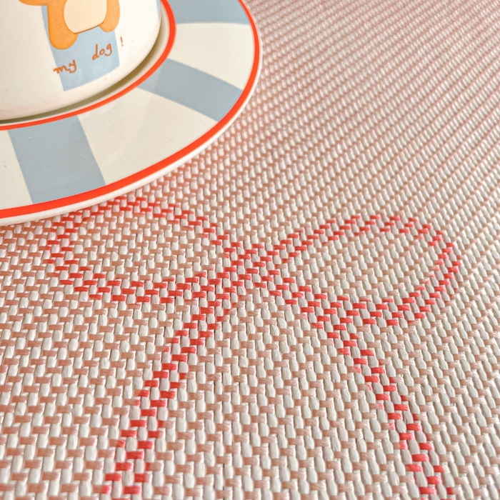 91家纺网 家纺一手货源 找家纺 柒月家居 2026新款小清新印花冰藤系列凉席席子-平铺款 爱心蝴蝶结