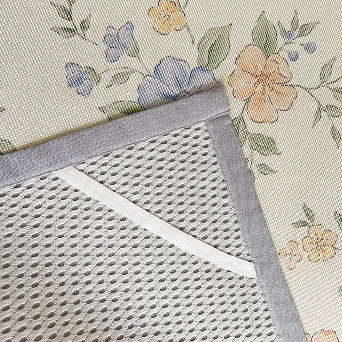 91家纺网 家纺一手货源 找家纺 柒月家居 2026新款小清新印花冰藤系列凉席席子-平铺款 蓝橘之夏