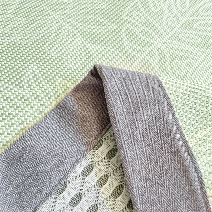 91家纺网 家纺一手货源 找家纺 柒月家居 2026新款小清新印花冰藤系列凉席席子-平铺款 绿茵