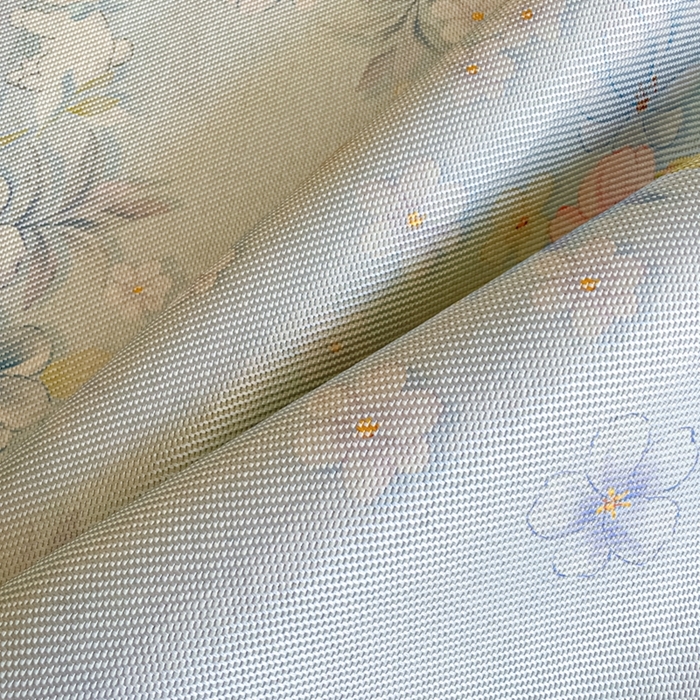 91家纺网 家纺一手货源 找家纺 柒月家居 2026新款小清新印花冰藤系列凉席席子-平铺款 蓝雾花影