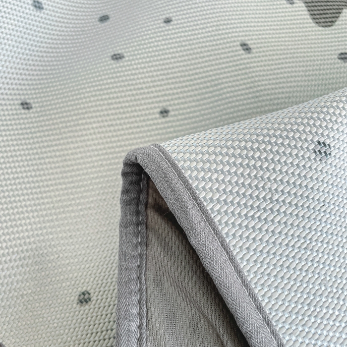 91家纺网 家纺一手货源 找家纺 柒月家居 2026新款小清新印花冰藤凉席席子-床笠款 夜空