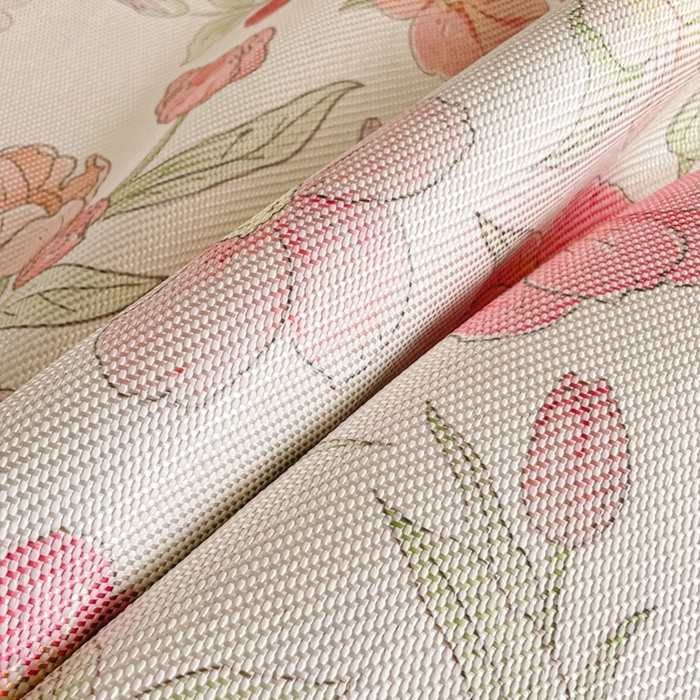 91家纺网 家纺一手货源 找家纺 柒月家居 2026新款小清新印花冰藤凉席席子-床笠款 粉色花海