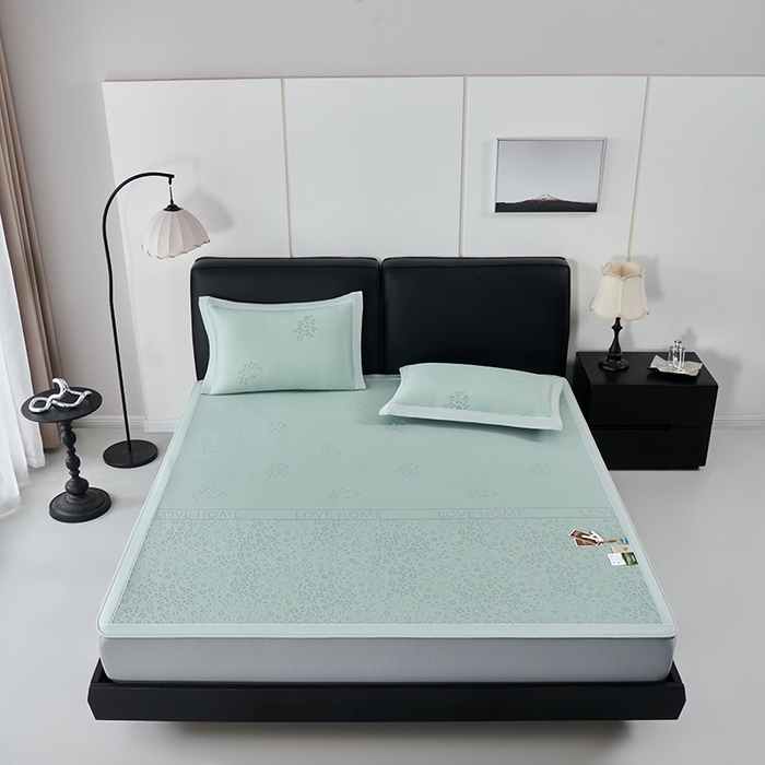 91家纺网 家纺一手货源 找家纺 （总）小牛席业 2026新款韩版小碎花冷感豆豆席凉席席子(床笠款）