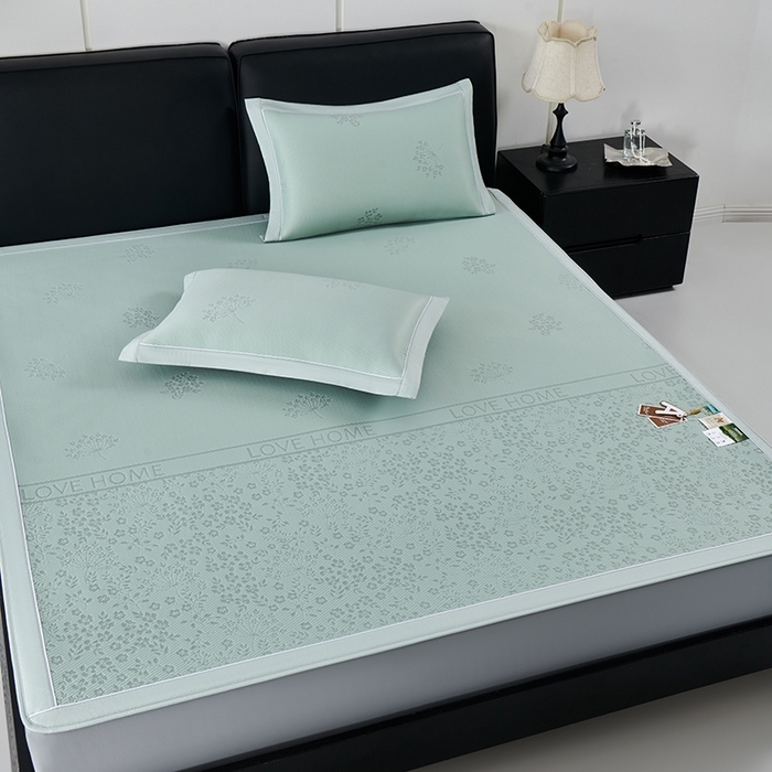 91家纺网 家纺一手货源 找家纺 （总）小牛席业 2026新款韩版小碎花冷感豆豆席凉席席子(床笠款）