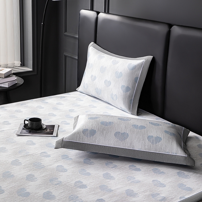 91家纺网 家纺一手货源 找家纺 （总）小牛席业 2026新款爱心凉感冰丝席凉席席子