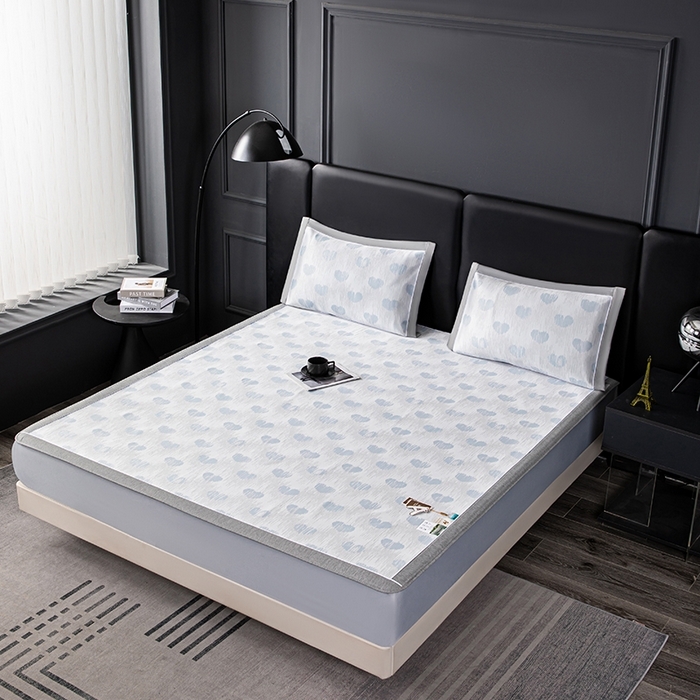 91家纺网 家纺一手货源 找家纺 （总）小牛席业 2026新款爱心凉感冰丝席凉席席子(床笠款)