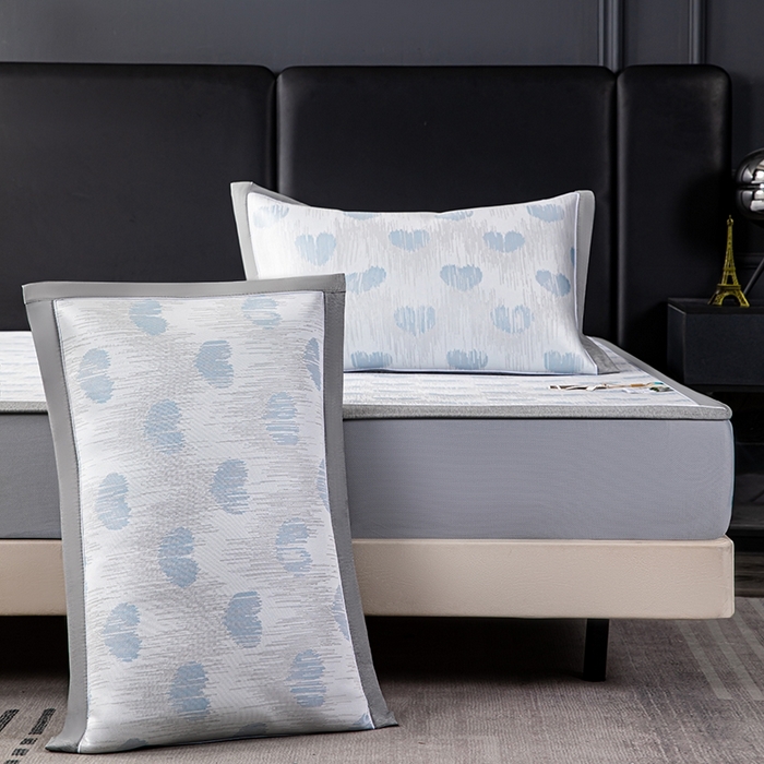 91家纺网 家纺一手货源 找家纺 （总）小牛席业 2026新款爱心凉感冰丝席凉席席子(床笠款)