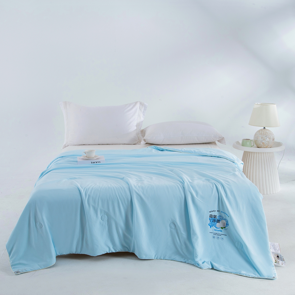 91家纺网 家纺一手货源 找家纺 （总）欣宜家纺 2026春夏新款冰氧桑蚕丝空调被夏凉被学生被蚕蛹蛋白被子被芯外贸跨境夏凉被空调被