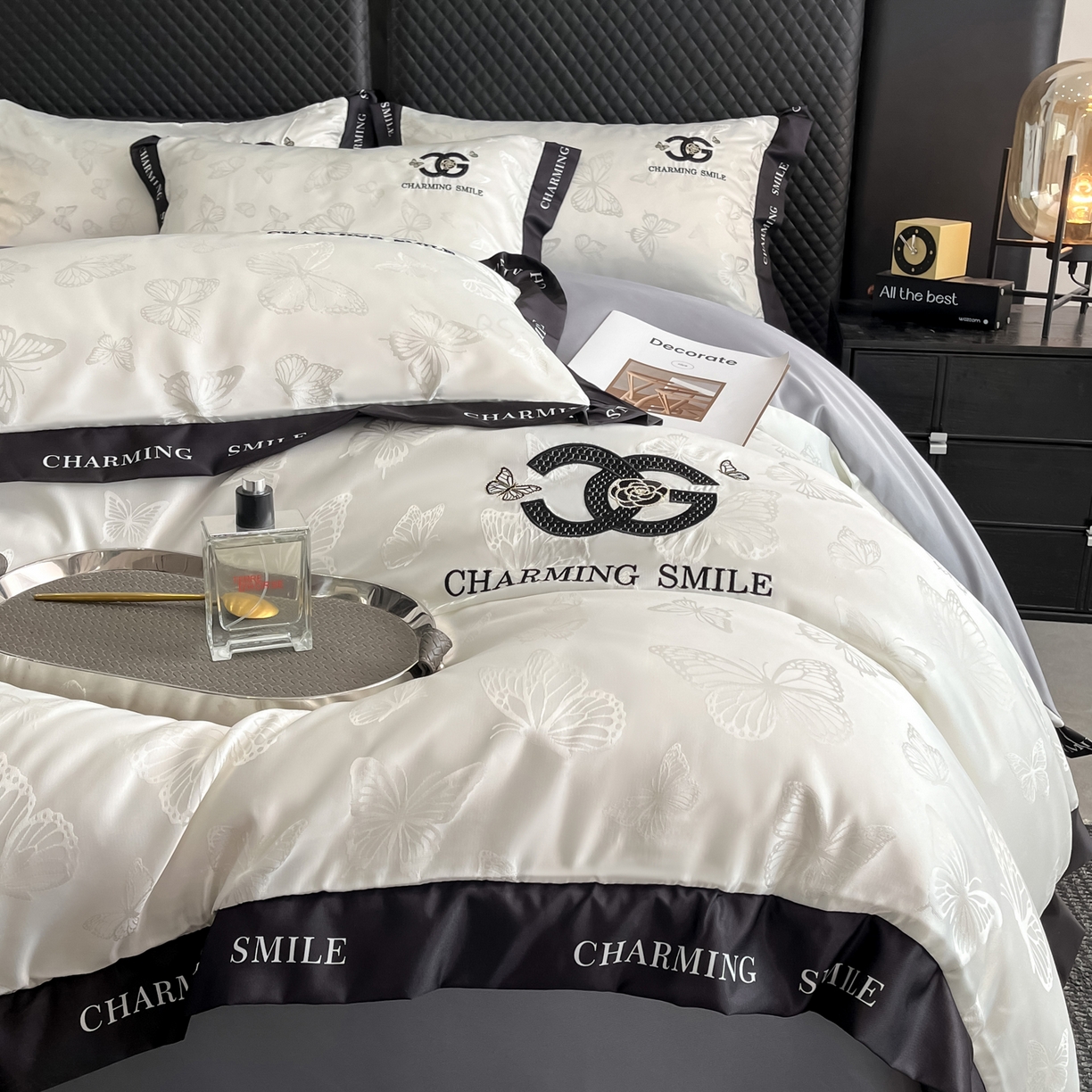 91家纺网 家纺一手货源 找家纺 （总）澳梵家居 2026新款冰丝提花水洗真丝四件套-蝶梦系列