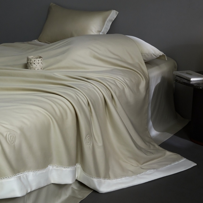 91家纺网 家纺一手货源 找家纺 （总）金奇达家纺 2026新款茧养软夹心蚕丝四件套-丝颜悦色（单夏被全网控价不低于228元 标准号全网控价（折后券后）不低于299元 单夏被会员-40元 四件套会员-30）