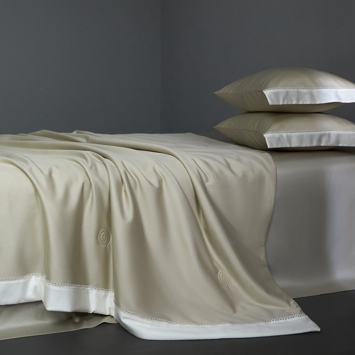 91家纺网 家纺一手货源 找家纺 金奇达家纺 2026新款茧养软夹心蚕丝四件套-丝颜悦色（标准号全网控价（折后券后）不低于299元 单夏被会员-40元 四件套会员-30） 丝颜悦色-薄荷绿