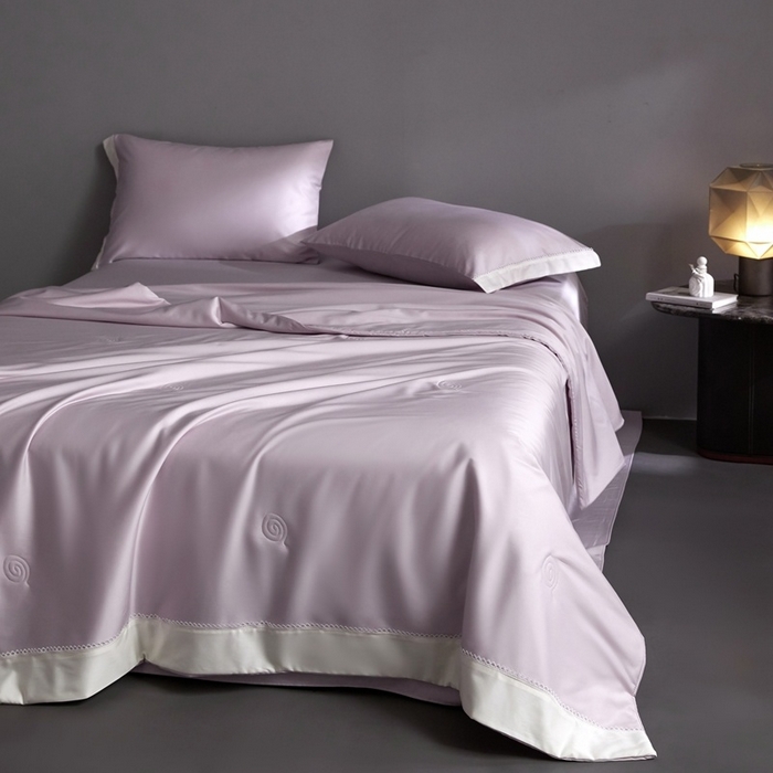 金奇达家纺 2026新款茧养软夹心蚕丝四件套-丝颜悦色（标准号全网控价（折后券后）不低于299元 单夏被会员-40元 四件套会员-30） 丝颜悦色-水雾紫