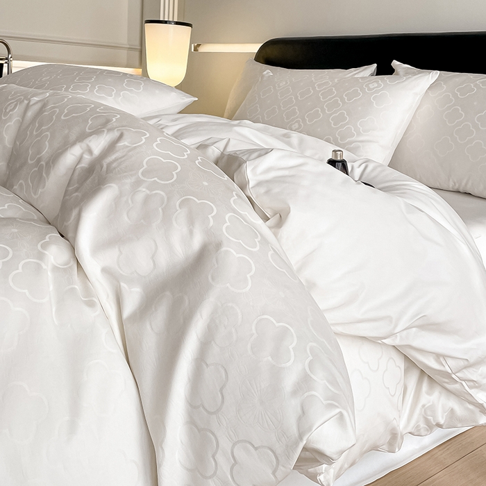 91家纺网 家纺一手货源 找家纺 （总）琪格格纺织 2026新款纯棉全棉60s贡缎轻奢大提花四件套