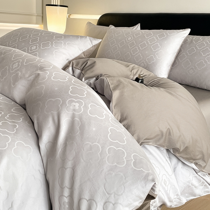 91家纺网 家纺一手货源 找家纺 （总）琪格格纺织 2026新款纯棉全棉60s贡缎轻奢大提花四件套