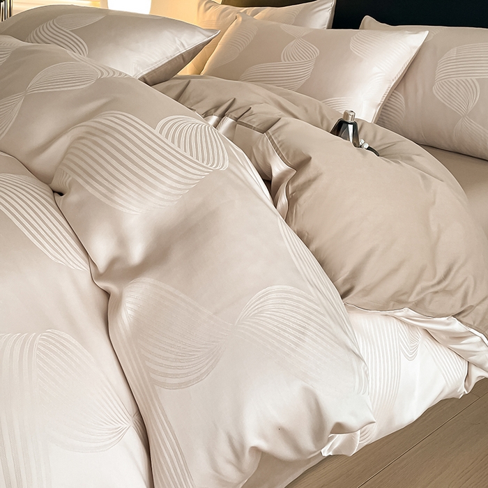 91家纺网 家纺一手货源 找家纺 （总）琪格格纺织 2026新款纯棉全棉60s贡缎轻奢大提花四件套