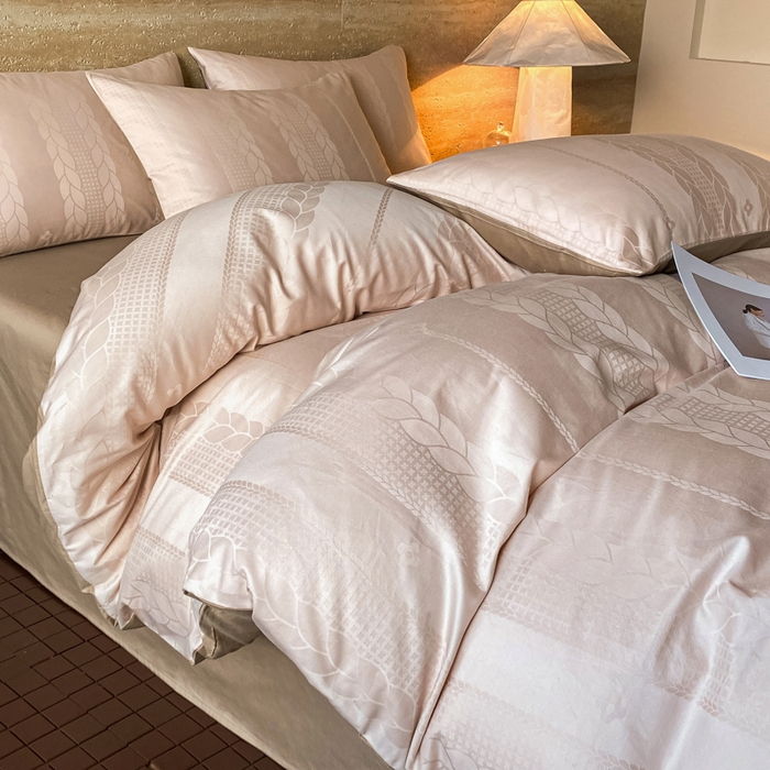 91家纺网 家纺一手货源 找家纺 （总）琪格格纺织 2026新款纯棉全棉60s贡缎轻奢大提花四件套