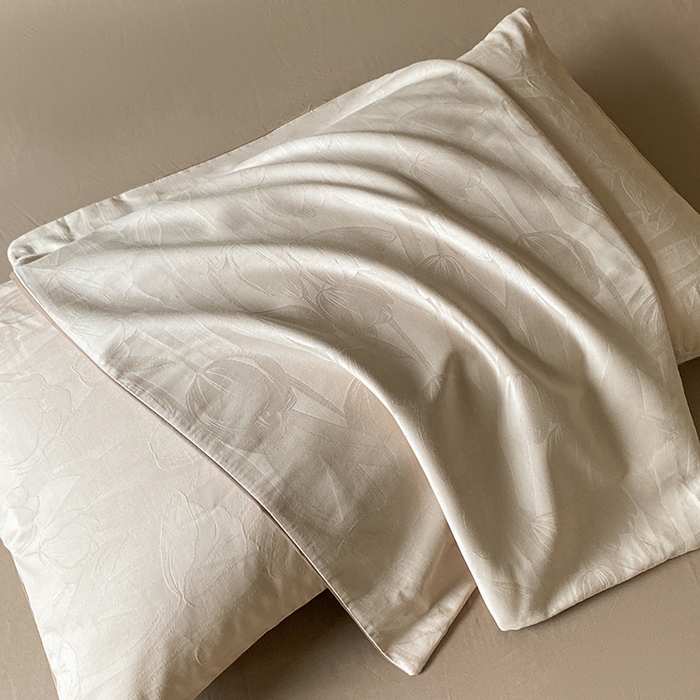 91家纺网 家纺一手货源 找家纺 琪格格纺织 2026新款纯棉全棉60s贡缎轻奢大提花四件套 纯棉贡缎 郁金香卡其