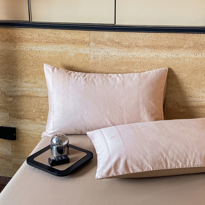 91家纺网 家纺一手货源 找家纺 琪格格纺织 2026新款纯棉全棉60s贡缎轻奢大提花四件套 纯棉贡缎 麦穗咖