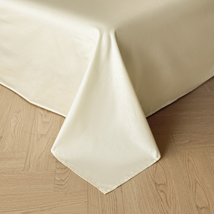 91家纺网 家纺一手货源 找家纺 琪格格纺织 2026新款纯棉全棉60s贡缎轻奢大提花四件套 纯棉贡缎提花-风浅奶白