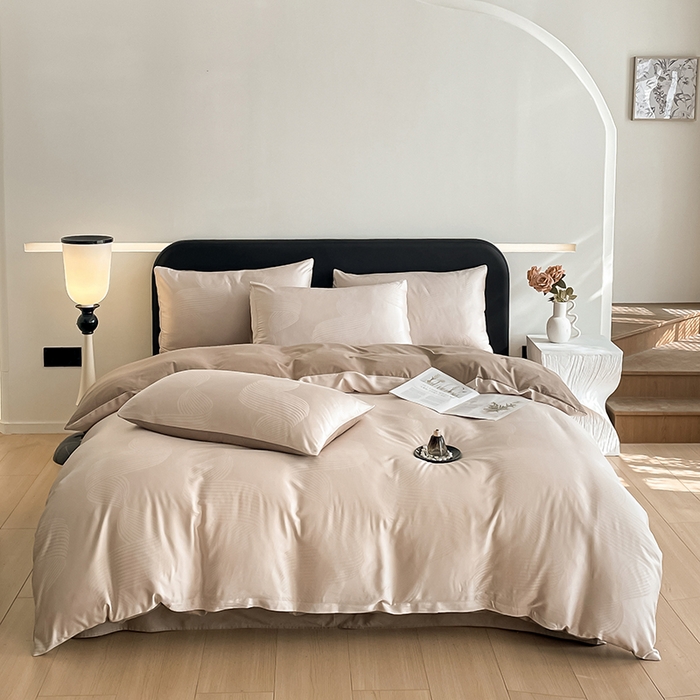 91家纺网 家纺一手货源 找家纺 琪格格纺织 2026新款纯棉全棉60s贡缎轻奢大提花四件套 纯棉贡缎 苏乡